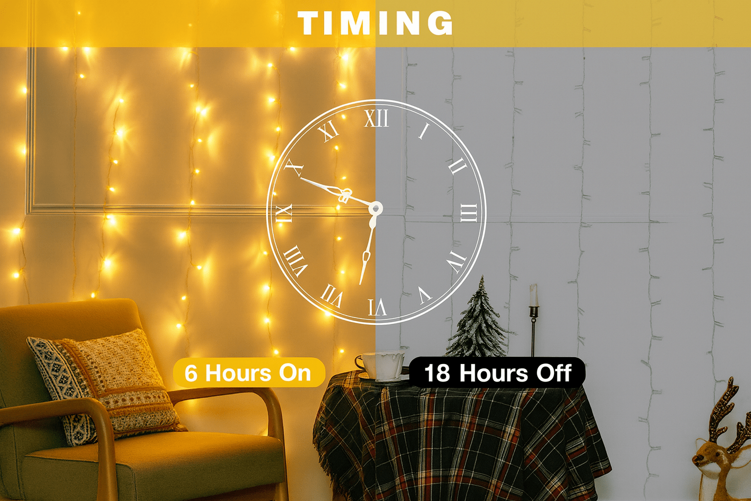 MildlyMama - GlowLuxe™ Christmas String Lights – Fairy Lights with Remote, 8 Twinkle Modes, Warm White LED for Indoor & Outdoor Holiday Decor Light