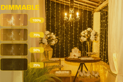 MildlyMama - GlowLuxe™ Christmas String Lights – Fairy Lights with Remote, 8 Twinkle Modes, Warm White LED for Indoor & Outdoor Holiday Decor Light