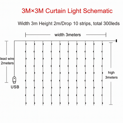 MildlyMama - GlowLuxe™ Christmas String Lights – Fairy Lights with Remote, 8 Twinkle Modes, Warm White LED for Indoor & Outdoor Holiday Decor Light