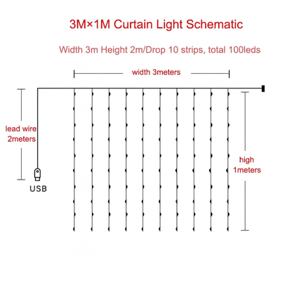 MildlyMama - GlowLuxe™ Christmas String Lights – Fairy Lights with Remote, 8 Twinkle Modes, Warm White LED for Indoor & Outdoor Holiday Decor Light