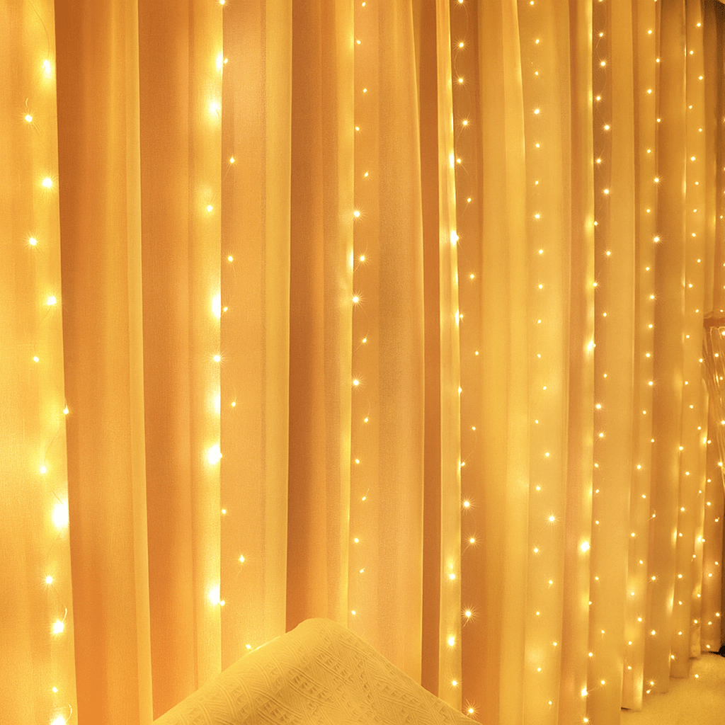 MildlyMama - GlowLuxe™ Christmas String Lights – Fairy Lights with Remote, 8 Twinkle Modes, Warm White LED for Indoor & Outdoor Holiday Decor Light