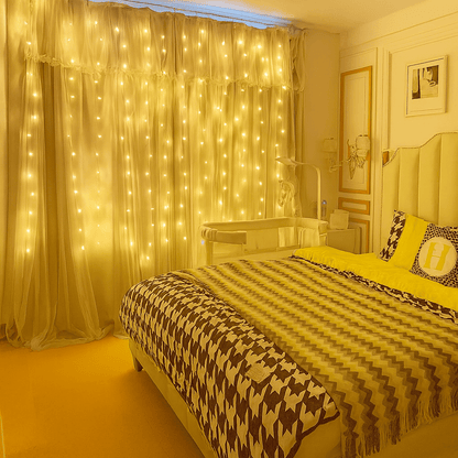 MildlyMama - GlowLuxe™ Christmas String Lights – Fairy Lights with Remote, 8 Twinkle Modes, Warm White LED for Indoor & Outdoor Holiday Decor Light