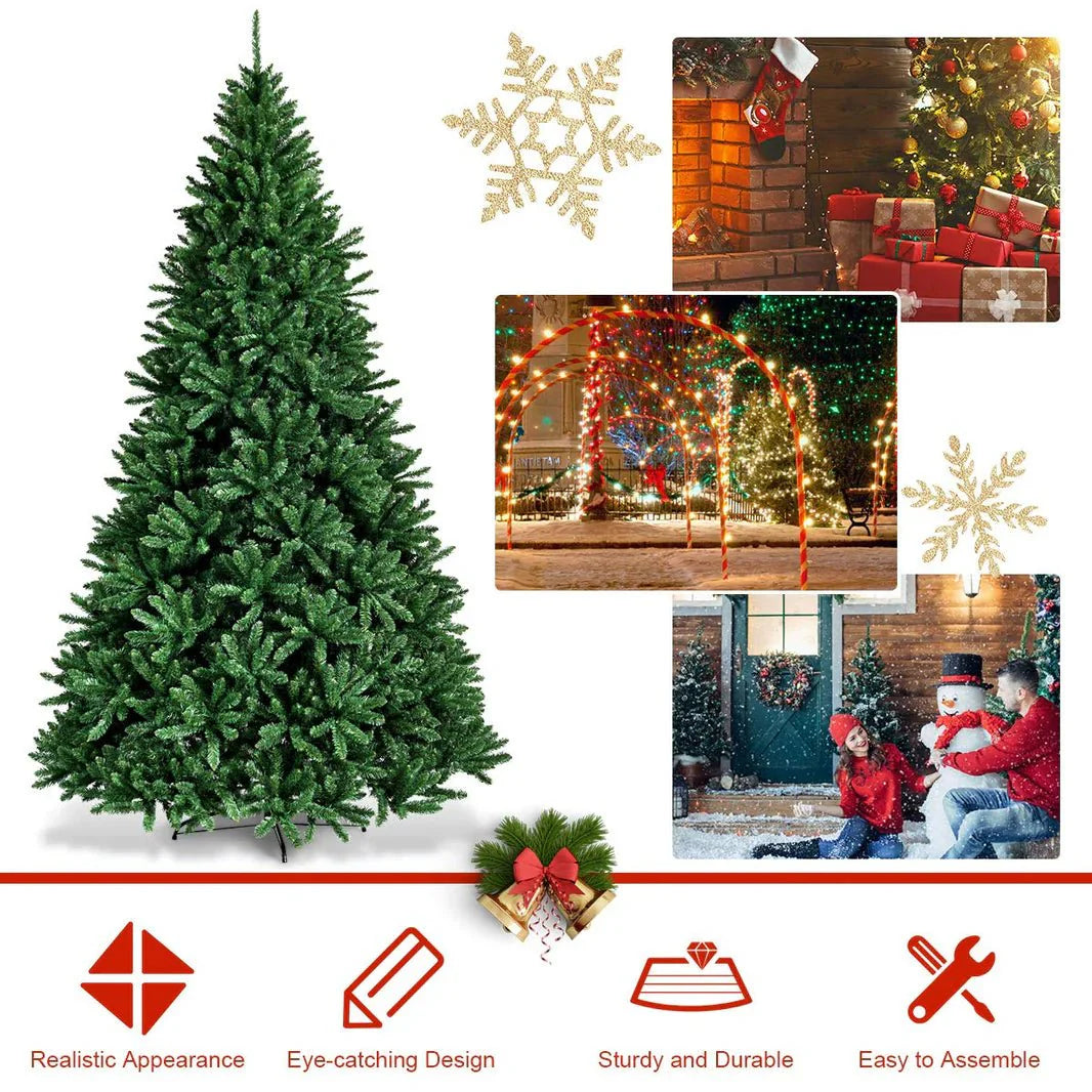 MildlyMama - GlowPetal Pre - lit Christmas Tree – Large Artificial Xmas Tree, Amazing Full Body & Warm LED Light