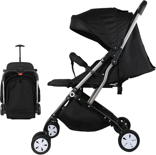 BubEase™ – Ultra-Lightweight Foldable Baby Stroller - Black