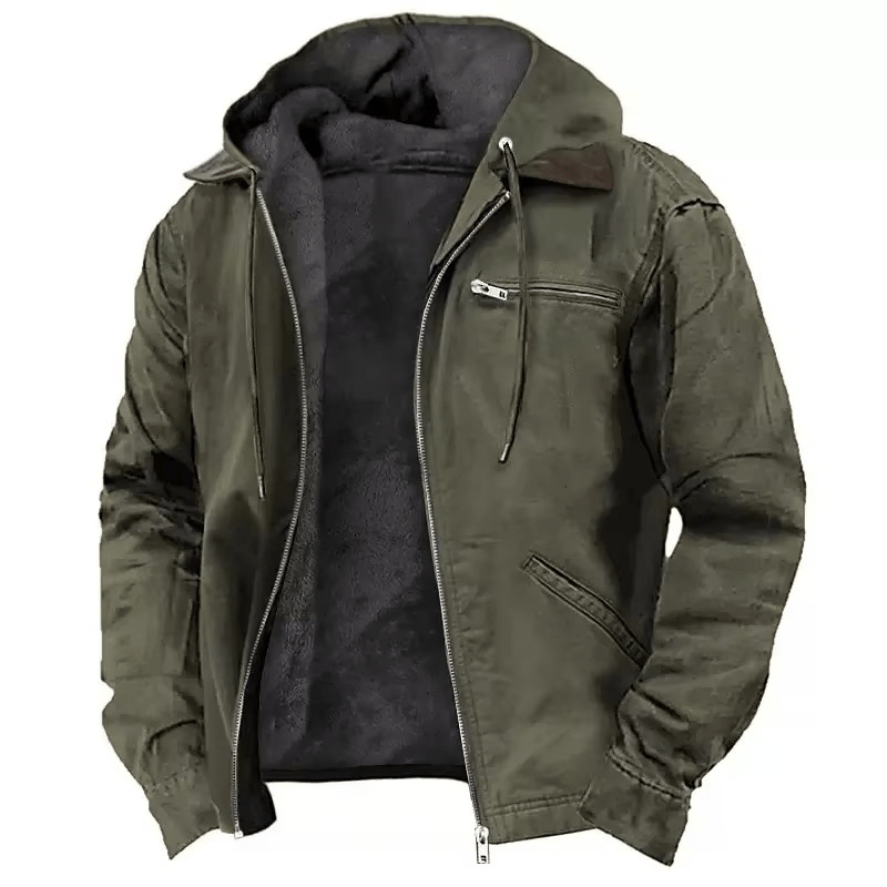 MildlyMama - Men's Heavyweight Hooded Workwear Jacket – Warm, Durable, and Relaxed Fit for Fall & Winter
