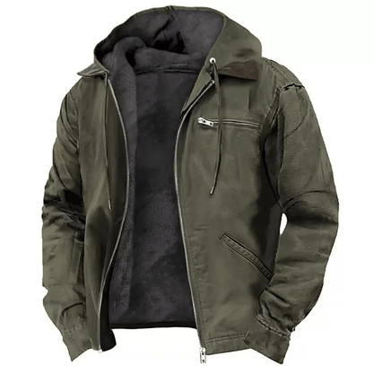 MildlyMama - Men's Heavyweight Hooded Workwear Jacket – Warm, Durable, and Relaxed Fit for Fall & Winter