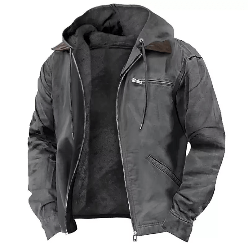 MildlyMama - Men's Heavyweight Hooded Workwear Jacket – Warm, Durable, and Relaxed Fit for Fall & Winter