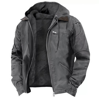 MildlyMama - Men's Heavyweight Hooded Workwear Jacket – Warm, Durable, and Relaxed Fit for Fall & Winter