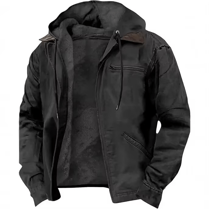 MildlyMama - Men's Heavyweight Hooded Workwear Jacket – Warm, Durable, and Relaxed Fit for Fall & Winter