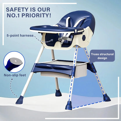 Multifunctional Foldable Baby Dining Chair – Portable Space-Saving Design for Infants and Toddlers Baby & Toddler Furniture