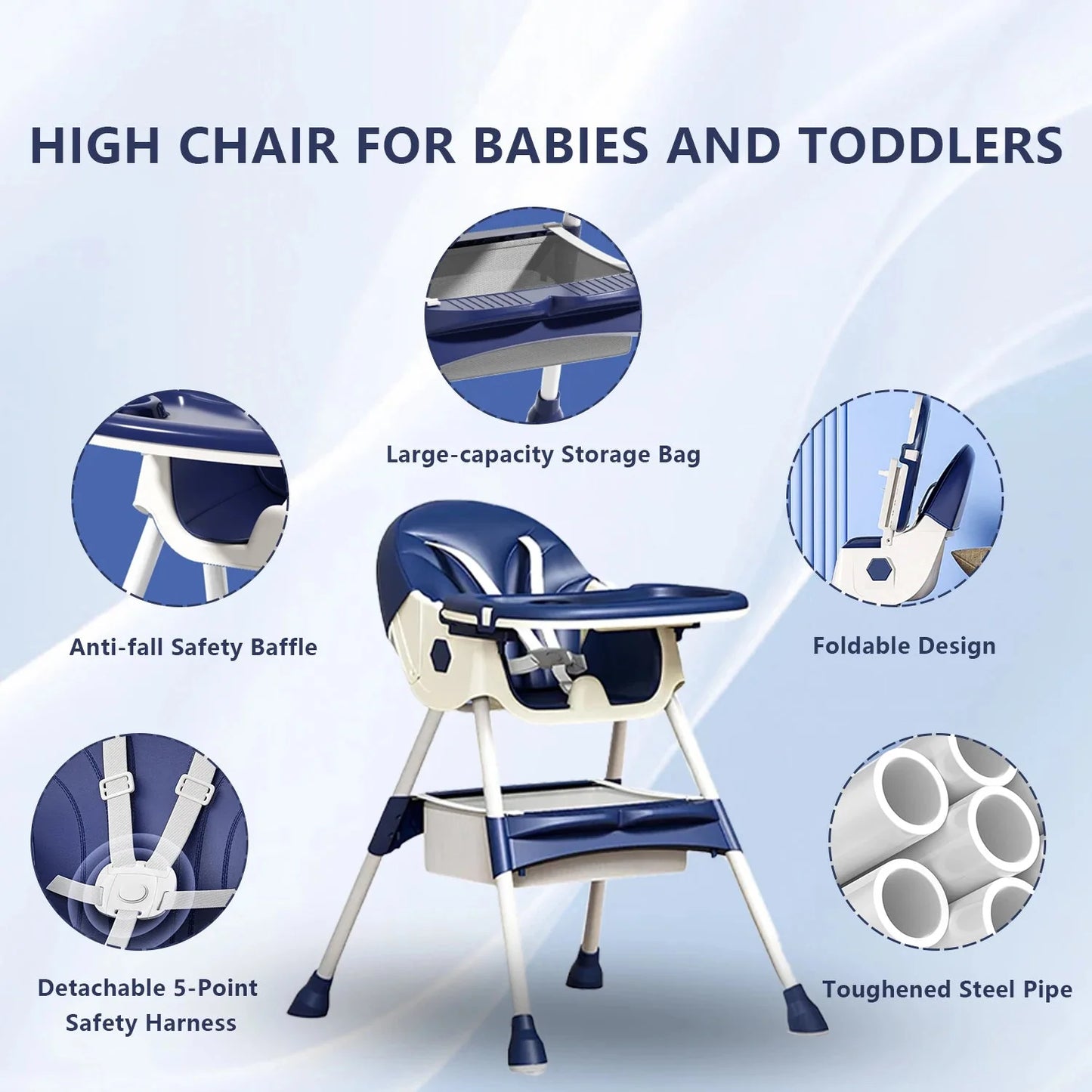 Multifunctional Foldable Baby Dining Chair – Portable Space-Saving Design for Infants and Toddlers Baby & Toddler Furniture