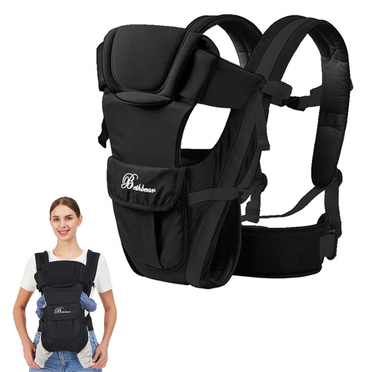 MildlyMama - Soft and Supportive Baby Carrier Wrap for Newborns to Toddlers – Hands-Free Comfort and Bonding Baby Carriers
