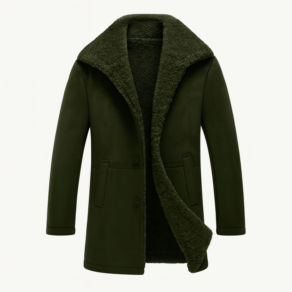MildlyMama - The Aspen Shearling Coat – Men’s Classic Winter Overcoat