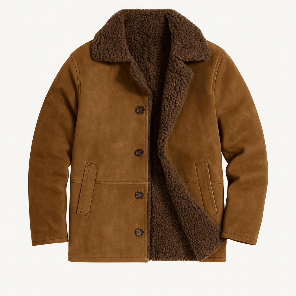 MildlyMama - The Aspen Shearling Coat – Men’s Classic Winter Overcoat
