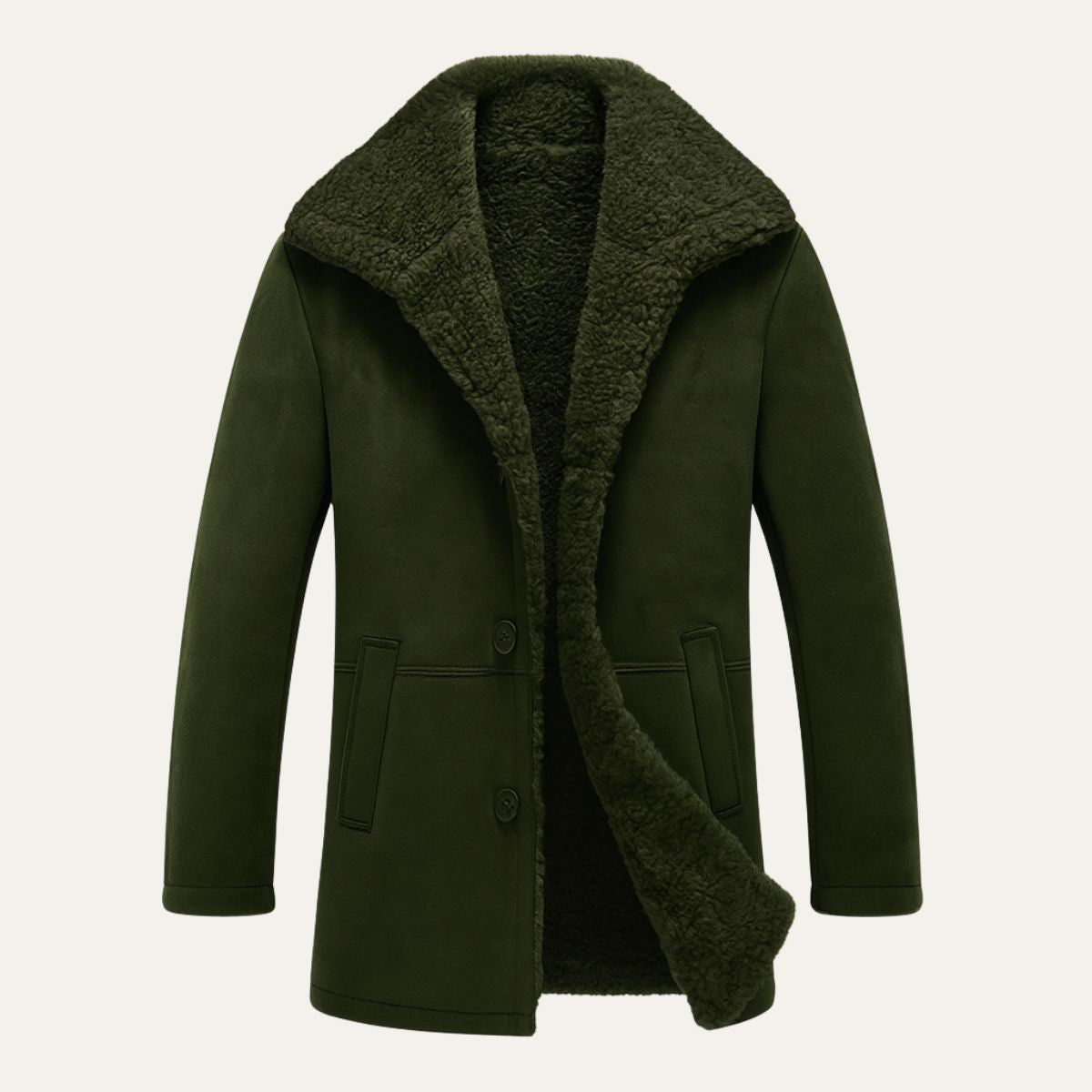 MildlyMama - The Aspen Shearling Coat – Men’s Classic Winter Overcoat