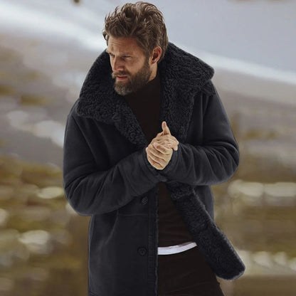 MildlyMama - The Aspen Shearling Coat – Men’s Classic Winter Overcoat