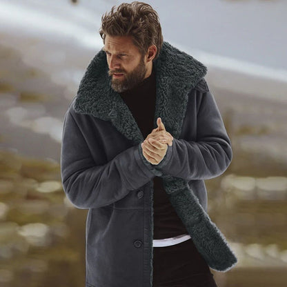 MildlyMama - The Aspen Shearling Coat – Men’s Classic Winter Overcoat