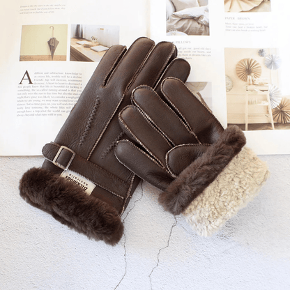 MildlyMama - The Brenton Men’s Sheepskin Fur Winter Gloves