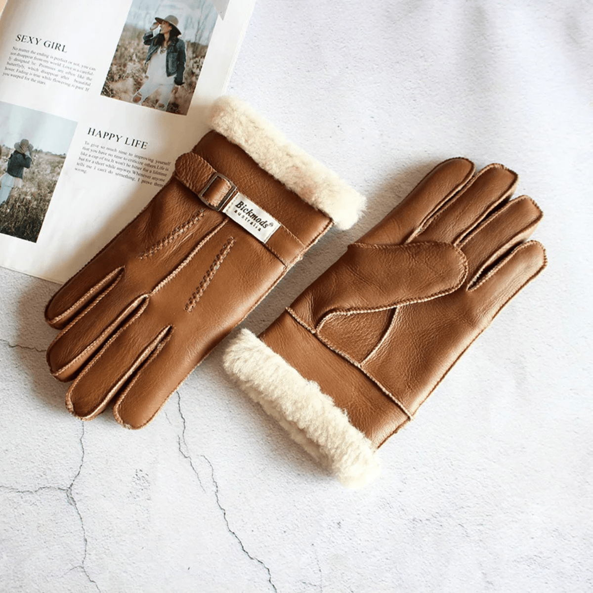 MildlyMama - The Brenton Men’s Sheepskin Fur Winter Gloves
