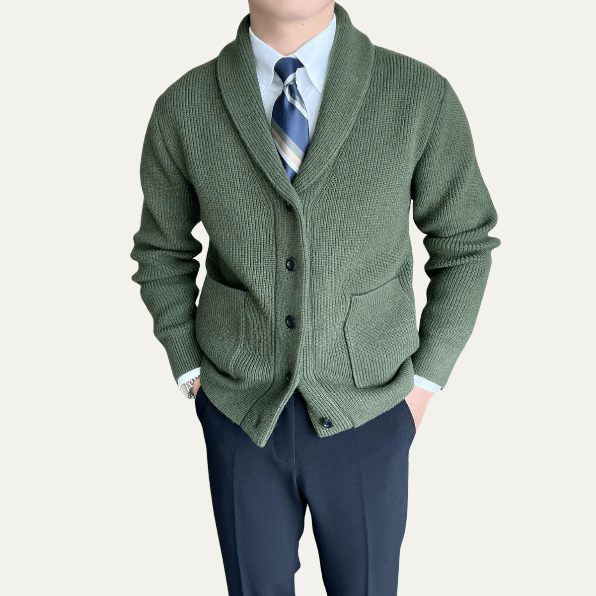 MildlyMama - The Montrose Men’s Soft Knit Winter Button Up Cardigan