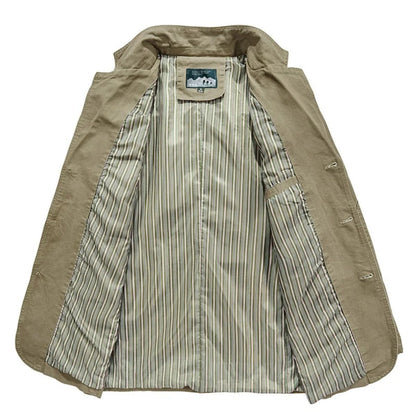 MildlyMama - The Reykjavik Men’s Cotton Blazer Style Windbreaker with Pockets