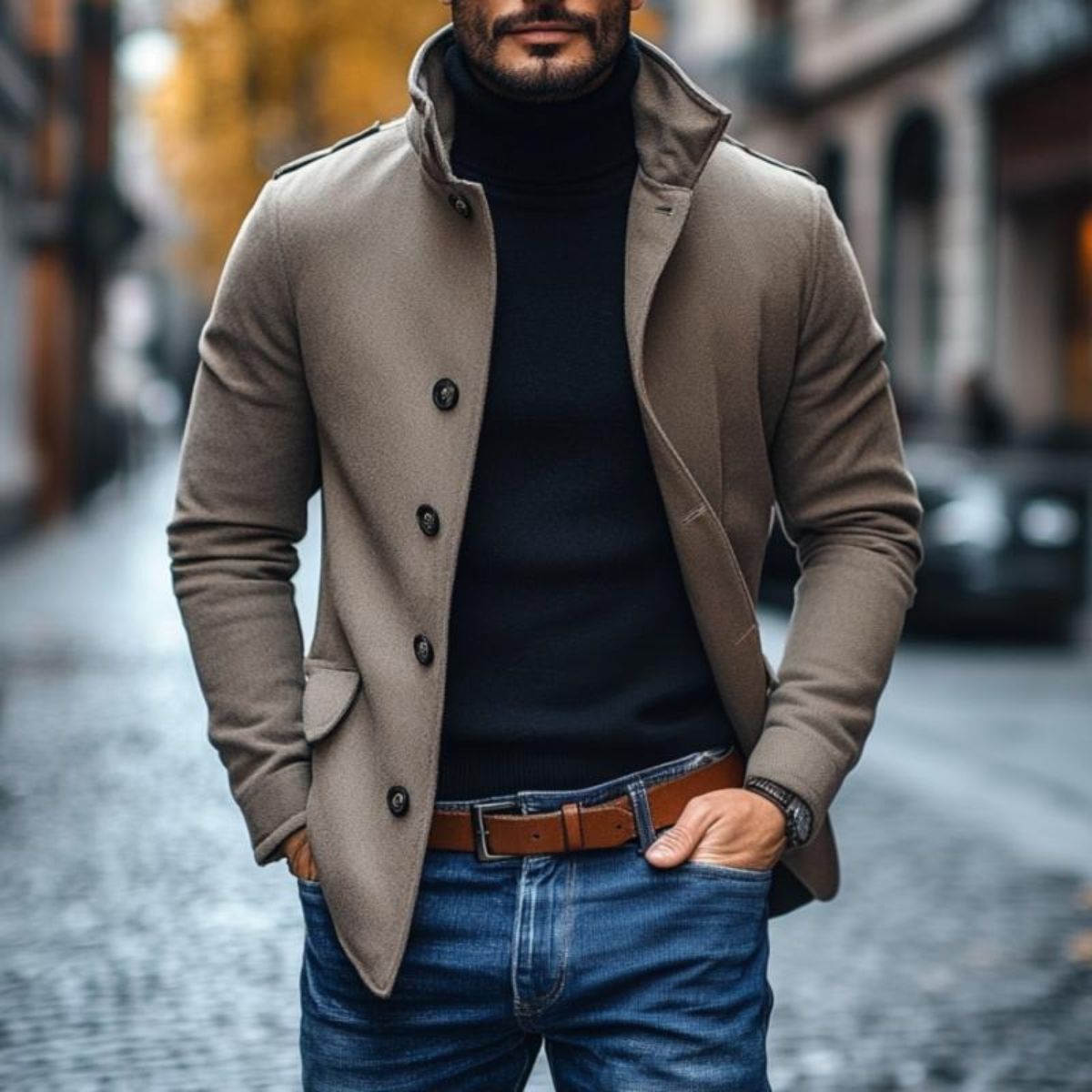 MildlyMama - The Rome Wool Coat – Men’s Smart Tailored Overcoat Jackets