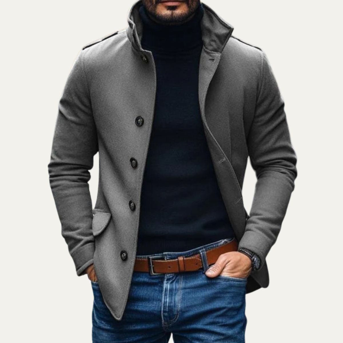 MildlyMama - The Rome Wool Coat – Men’s Smart Tailored Overcoat Jackets