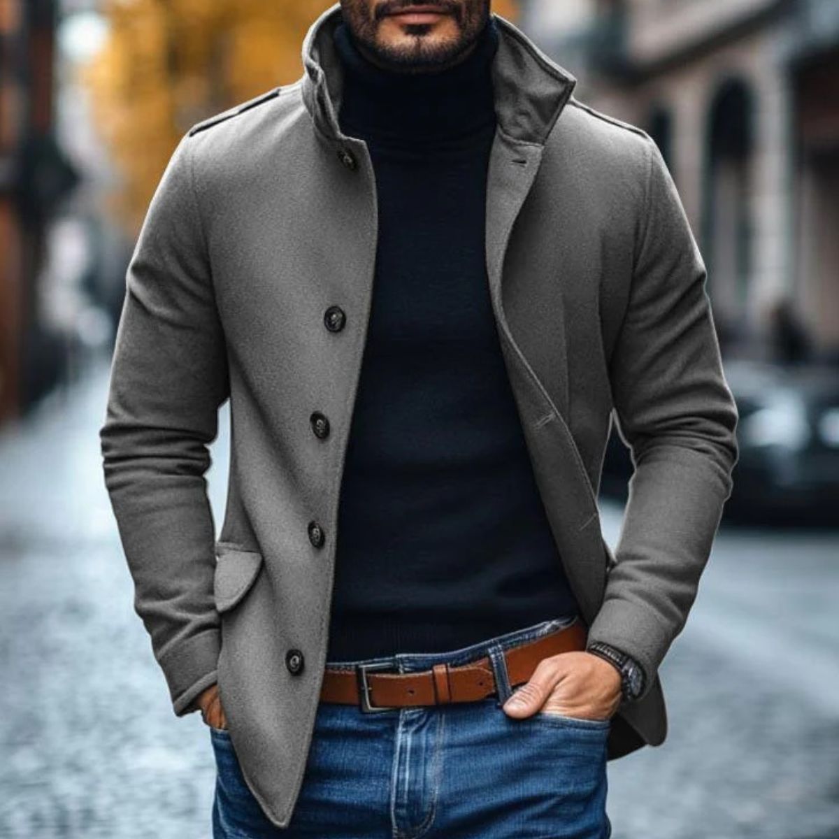 MildlyMama - The Rome Wool Coat – Men’s Smart Tailored Overcoat Jackets