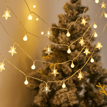 MildlyMama - TwinkleGlow™ Christmas Lights – 33ft LED Fairy String Lights with Remote, 8 Modes, Warm White Indoor & Outdoor Holiday Décor Light