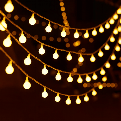 MildlyMama - TwinkleGlow™ Christmas Lights – 33ft LED Fairy String Lights with Remote, 8 Modes, Warm White Indoor & Outdoor Holiday Décor Light