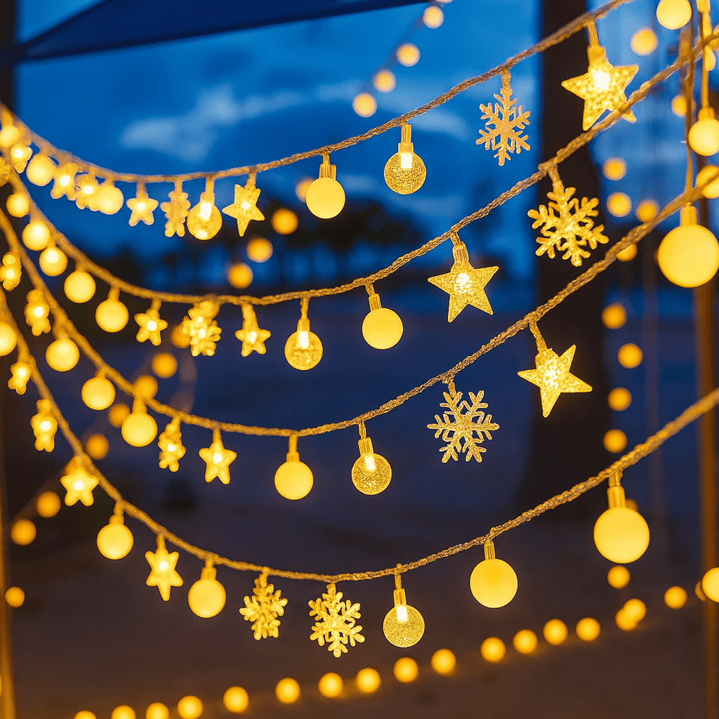 MildlyMama - TwinkleGlow™ Christmas Lights – 33ft LED Fairy String Lights with Remote, 8 Modes, Warm White Indoor & Outdoor Holiday Décor Light