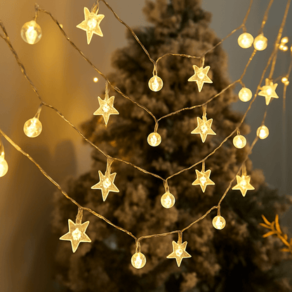 MildlyMama - TwinkleGlow™ Christmas Lights – 33ft LED Fairy String Lights with Remote, 8 Modes, Warm White Indoor & Outdoor Holiday Décor Light