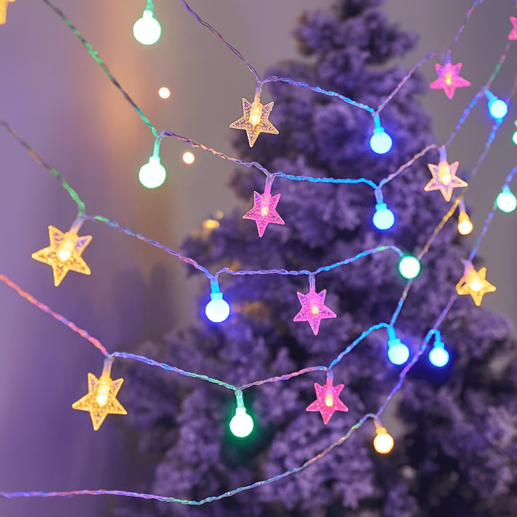 MildlyMama - TwinkleGlow™ Christmas Lights – 33ft LED Fairy String Lights with Remote, 8 Modes, Warm White Indoor & Outdoor Holiday Décor Light