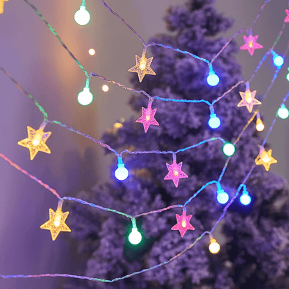 MildlyMama - TwinkleGlow™ Christmas Lights – 33ft LED Fairy String Lights with Remote, 8 Modes, Warm White Indoor & Outdoor Holiday Décor Light