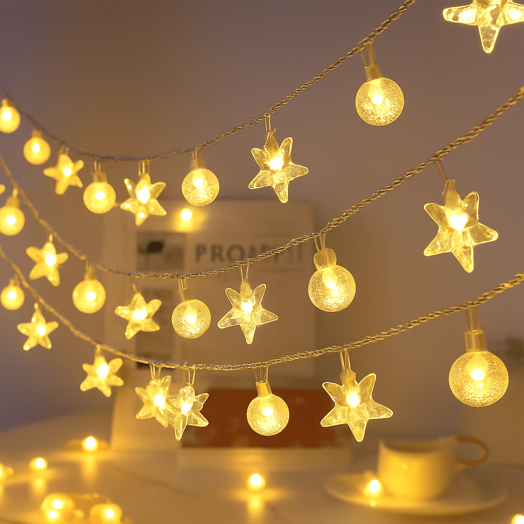 MildlyMama - TwinkleGlow™ Christmas Lights – 33ft LED Fairy String Lights with Remote, 8 Modes, Warm White Indoor & Outdoor Holiday Décor Light