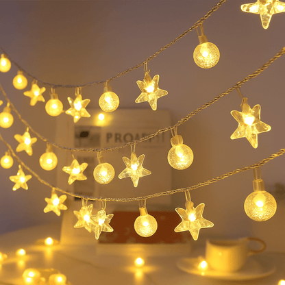 MildlyMama - TwinkleGlow™ Christmas Lights – 33ft LED Fairy String Lights with Remote, 8 Modes, Warm White Indoor & Outdoor Holiday Décor Light