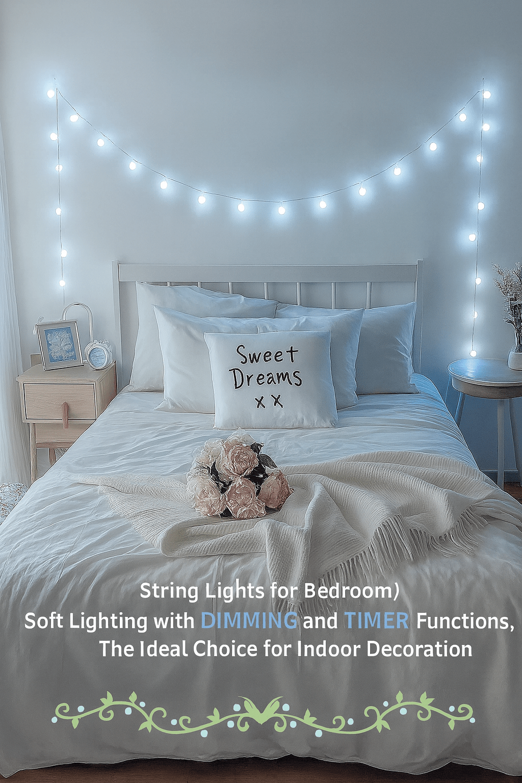 MildlyMama - TwinkleLink™ Connectable Globe String Lights – 33ft 100 LED Warm White, Plug - In with Remote, 8 Modes Fairy Lights for Indoor/Outdoor Christmas Décor Light