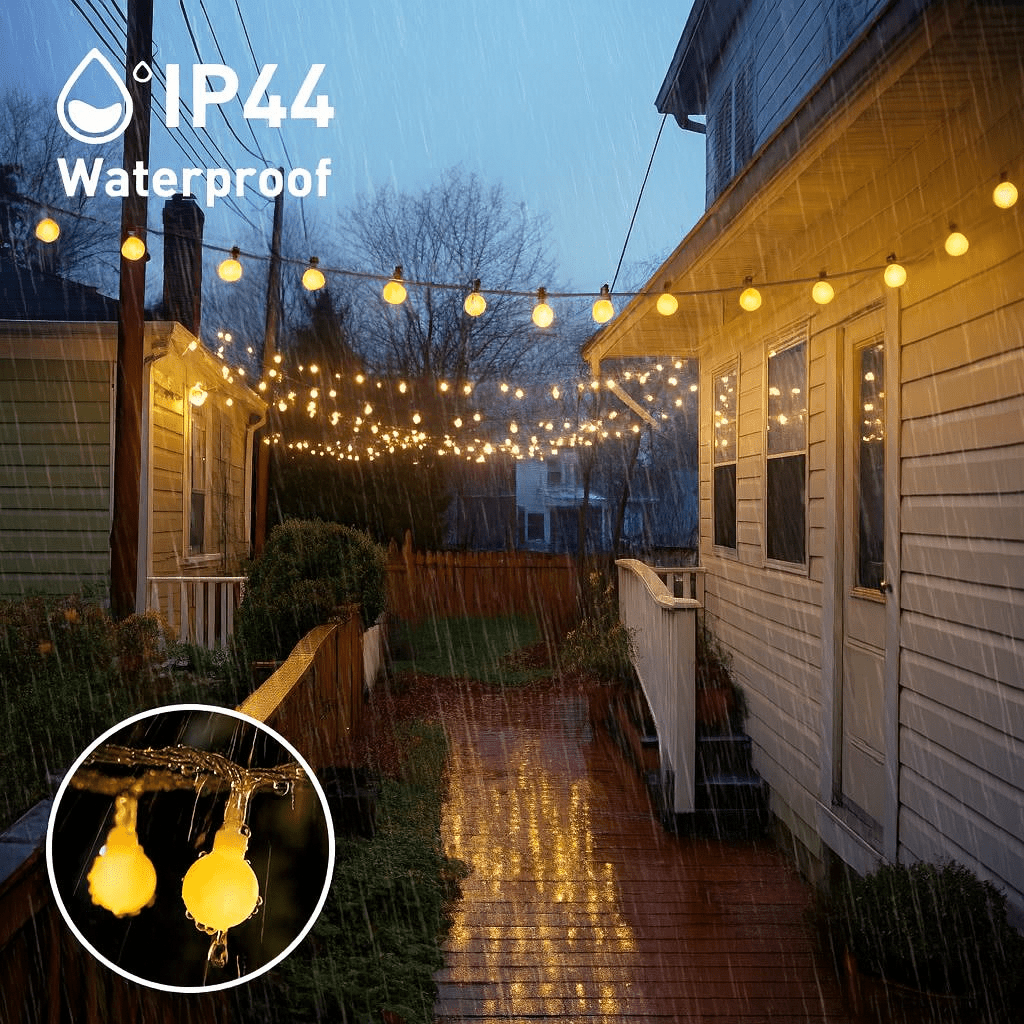 MildlyMama - TwinkleLink™ Connectable Globe String Lights – 33ft 100 LED Warm White, Plug - In with Remote, 8 Modes Fairy Lights for Indoor/Outdoor Christmas Décor Light