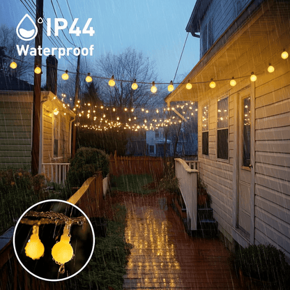 MildlyMama - TwinkleLink™ Connectable Globe String Lights – 33ft 100 LED Warm White, Plug - In with Remote, 8 Modes Fairy Lights for Indoor/Outdoor Christmas Décor Light