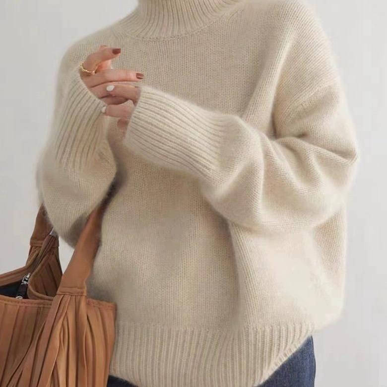 MildlyMama - Women's Cashmere Turtleneck Sweater